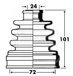 BORG & BECK Paljekumi, vetoakseli BCB2865